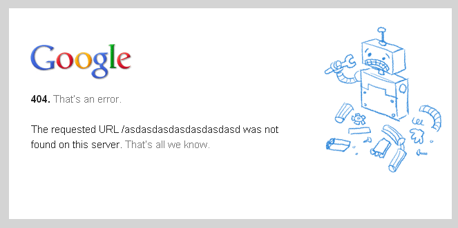 Error 404 Google